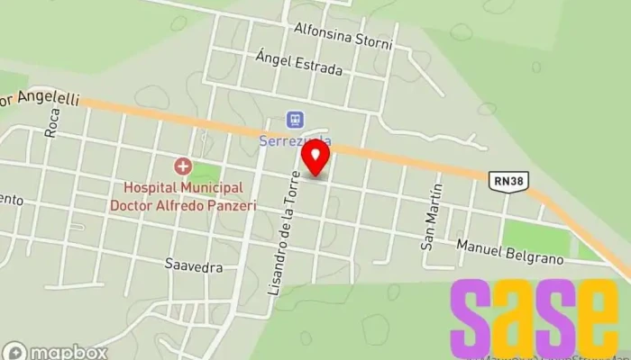 mapa de EPEC Serrezuela Compañía eléctrica en Serrezuela