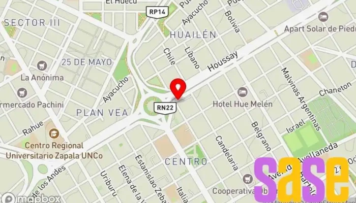 mapa de Estacion De Servicio Estación de carga de vehículos eléctricos en Zapala