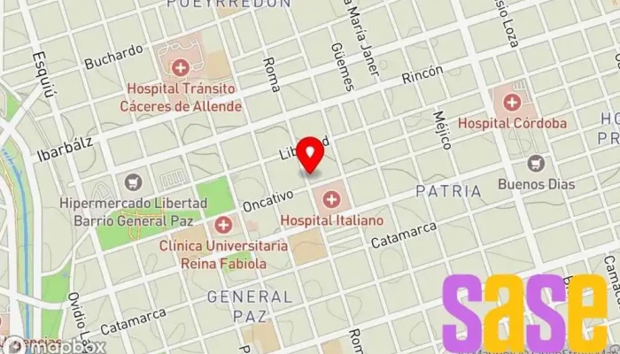 mapa de Fc electrotecnica Taller mecánico en Córdoba