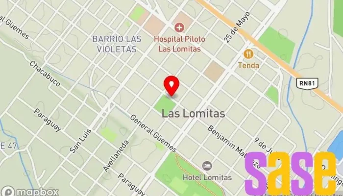 mapa de FERRETERIA LAS LOMITAS Ferretería en Las Lomitas