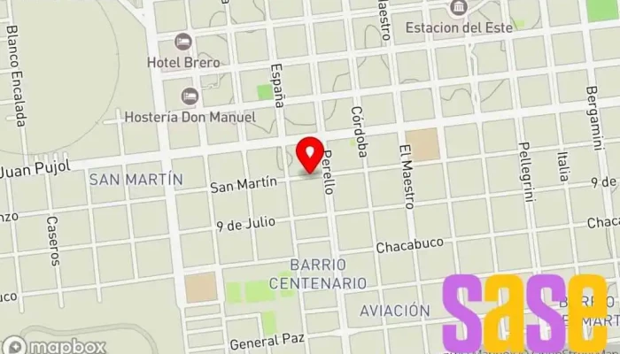 mapa de FM 91.1 SAN PADRE PIO Emisora de radio en W3220 Monte Caseros
