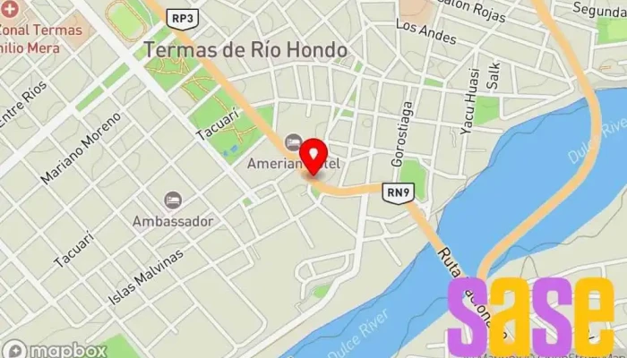 mapa de FM ANTENA CONGA - 101,900 MHz. Emisora de radio en Termas de Río Hondo