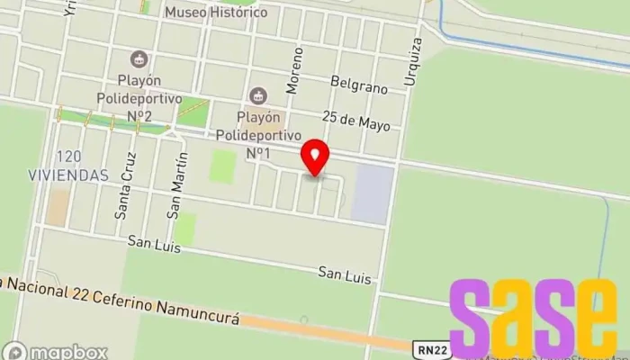 mapa de FM CAMINO 89.7 Emisora de radio en R8326 Cervantes