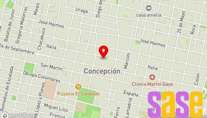 mapa de Fm del Interior 96.3 Mhz Emisora de radio en Concepción