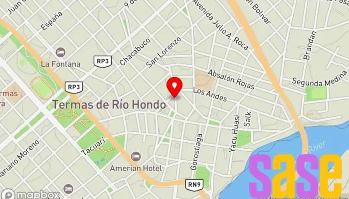 mapa de Fm Ecoterma Emisora de radio en Termas de Río Hondo