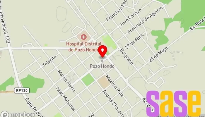 mapa de FM La Merced 93.7 Mhz Emisora de radio en Pozo Hondo