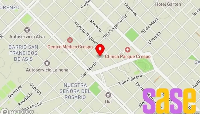 mapa de FM Libertad Emisora de radio en Mitre 845