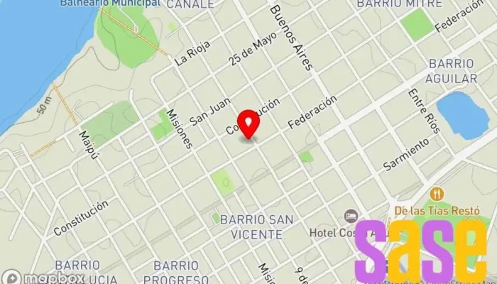 mapa de FM Líder 93.7 Mhz Emisora de radio en W3432 Bella Vista