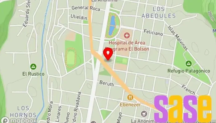 mapa de FM PARAÍSO 42 99.3 mhz El Bolsón Emisora de radio en Río Negro