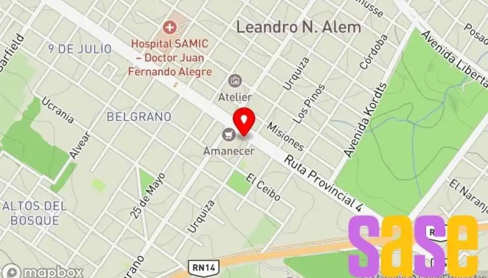 mapa de Frigoalem Electricidad  en Leandro N. Alem