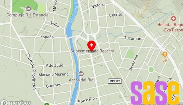 mapa de FSR Soluciones en Electrónica Establecimiento de reparación de artículos electrónicos en Santa Rosa de Calamuchita