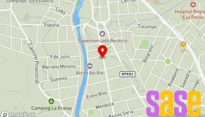 mapa de GM ELECTRÓNICA (Suc. Santa Rosa de Calamuchita)  en Santa Rosa de Calamuchita