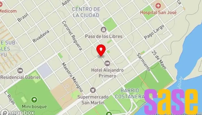 mapa de Grupo OM Multimedios productora Emisora de radio en W3230 Paso de los Libres