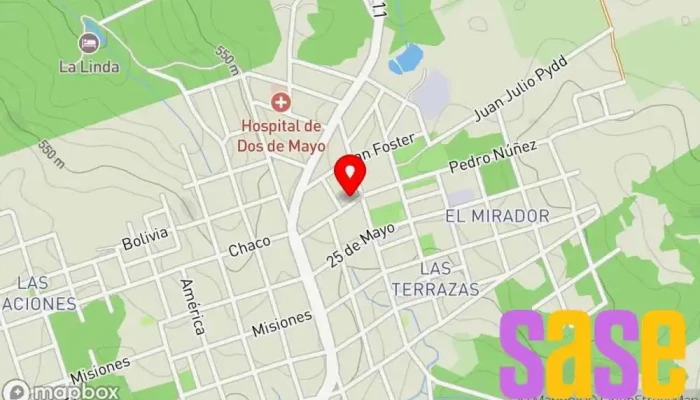 mapa de Iego Insumos Tienda de electricidad en Dos de Mayo