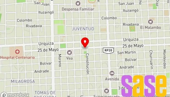 mapa de INGANI ELECTRICIDAD Tienda de electricidad en Gualeguaychú