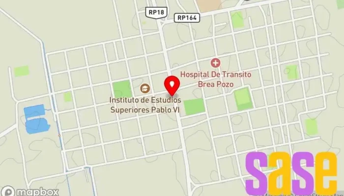 mapa de La Brea Pocena FM 103.5 Emisora de radio en Brea Pozo