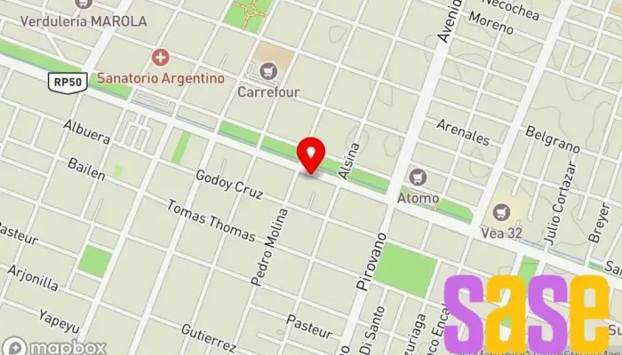 mapa de La casa del electricista Tienda de repuestos para automóviles en San Martín