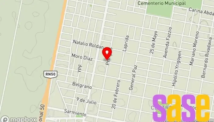 mapa de LA ELECTRONICA  en San Ramon de la Nueva Oran
