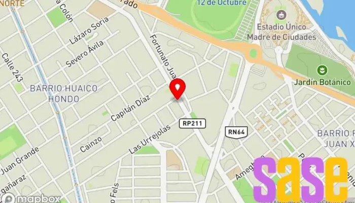 mapa de LA EXITOSA - 105,100 MHz. Emisora de radio en Santiago del Estero