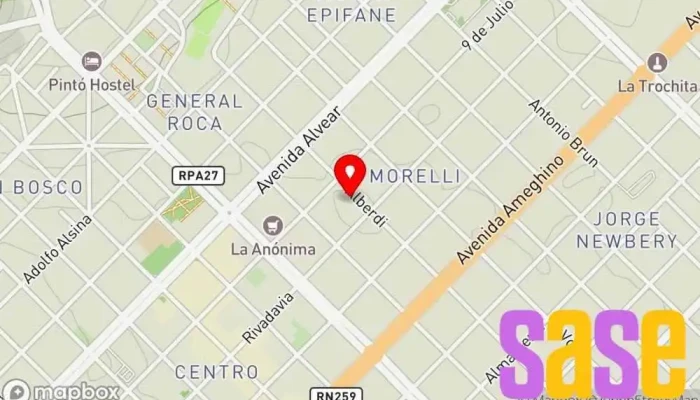 mapa de Laboratorio Electrónico Reparación Tv Led, Tv Lcd y Microondas  en Esquel