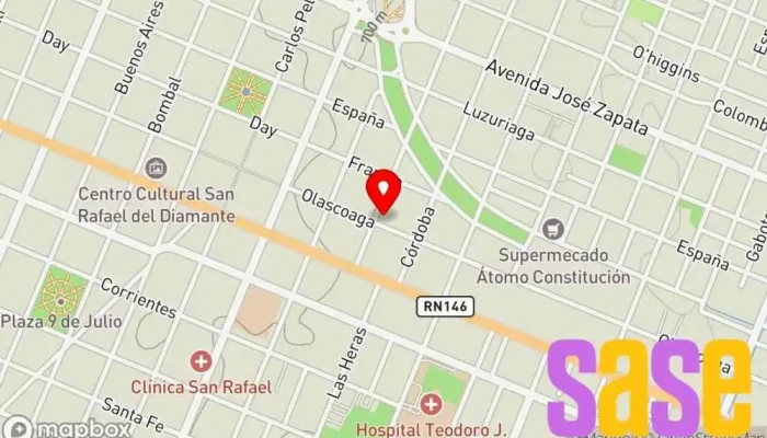 mapa de LESR -Laboratorio Electronico San Rafael Electrónica, Establecimiento de reparación de artículos electrónicos en San Rafael