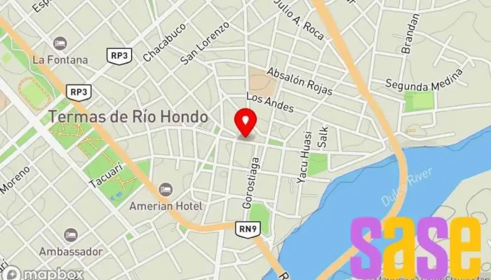 mapa de LRK893 - FM POTENCIA - 103,900 MHz Est Emisora de radio en Termas de Río Hondo