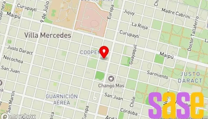 mapa de LU4QCB Emisora de radio en Villa Mercedes