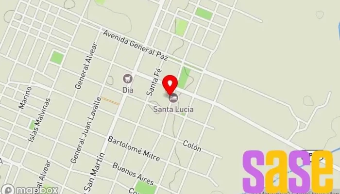 mapa de LUCAS ZAPATA Emisora de radio en W3440 Santa Lucía