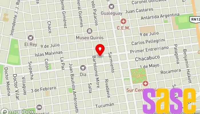 mapa de Lux Hogar S.A. Tienda de artículos para el hogar en Gualeguay