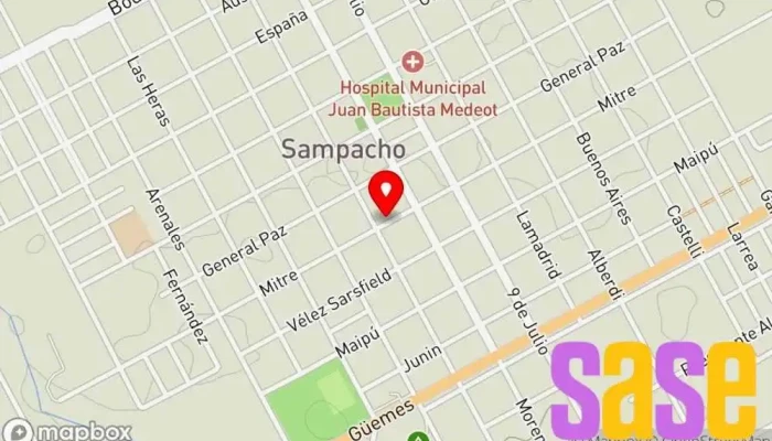 mapa de MC instalaciones sampacho Instalador de gas, Fontanero, Planta de energía solar fotovoltaica, Planta depuradora en Sampacho