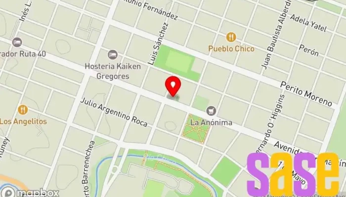 mapa de Municipalidad de Gobernador Gregores Ayuntamiento en Gdor. Gregores