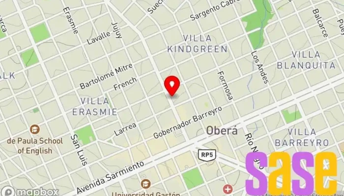 mapa de Musical Gem Tienda de instrumentos musicales en Oberá