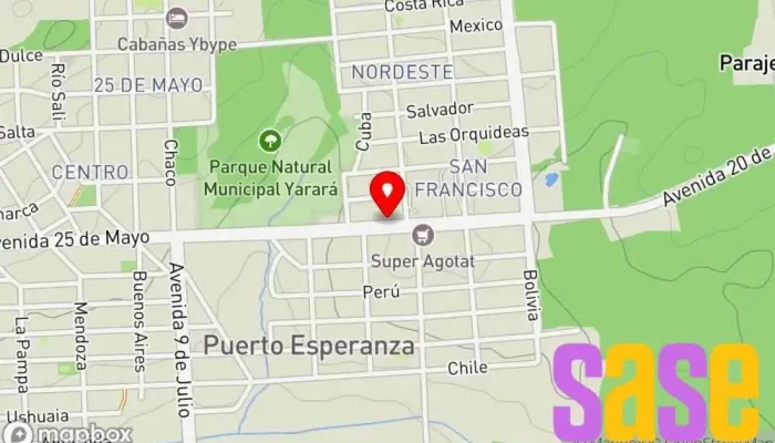 mapa de Musimundo Tienda de electrodomésticos, Tienda de accesorios para automóviles, Tienda de accesorios para móviles, Tienda de móviles, Tienda de accesorios informáticos, Centro de exposición de artículos para el hogar, Tienda de DVD, Tienda de artículos para el hogar, en Puerto Esperanza
