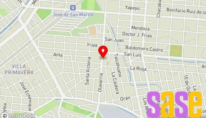 mapa de OBRAS ELECTRICAS INGECCAR Electricista, Tienda de componentes electrónicos en Salta