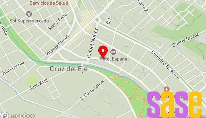 mapa de Oficina Comercial de EPEC Oficinas de empresa en Cruz del Eje