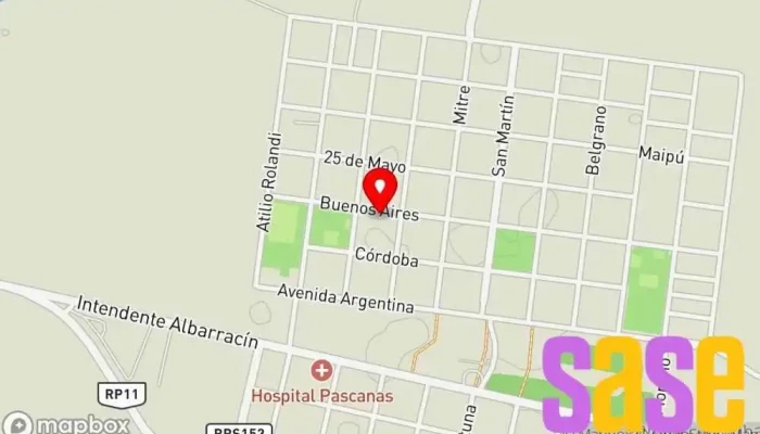 mapa de Oficina Comercial de Epec Compañía eléctrica en Pascana