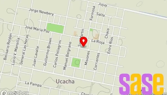 mapa de Oficina Comercial de Epec Compañía eléctrica en Ucacha