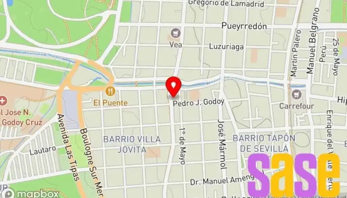 mapa de POWER SYSTEMS Taller de reparación de equipos audiovisuales, Tienda de accesorios informáticos, Servicio de reparación de televisores en Godoy Cruz