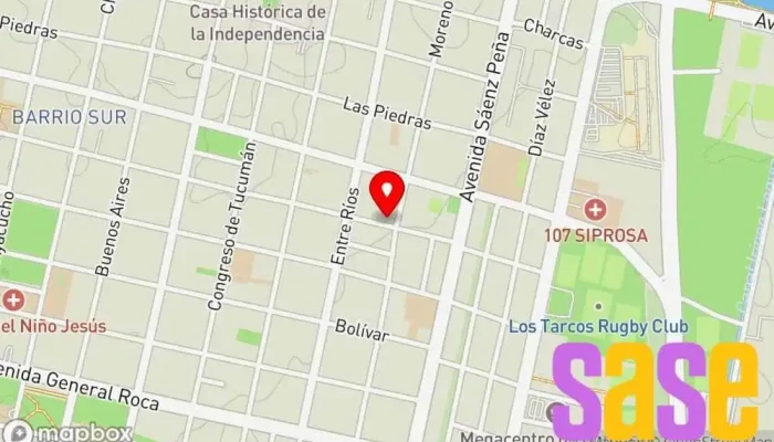 mapa de Pueblo Rock radio Emisora de radio en San Miguel de Tucumán