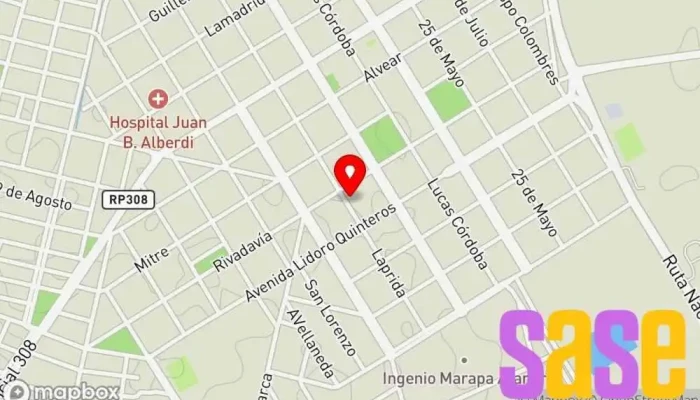 mapa de Radio 106.1 mhz Emisora de radio en Juan Bautista Alberdi