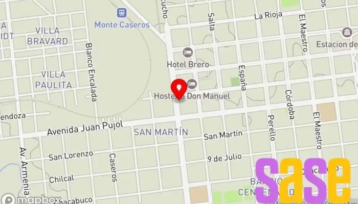 mapa de Radio 2 96.7 Mhz Emisora de radio en W3220 Monte Caseros