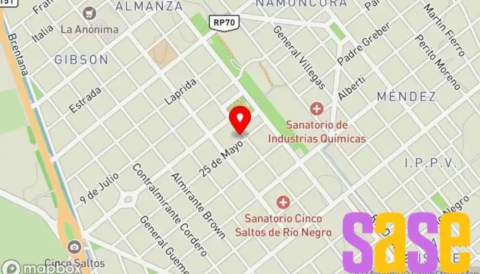 mapa de Radio Ciudad 94.5 Emisora de radio en R8303 Cinco Saltos