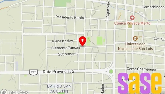 mapa de Radio Ciudad de Merlo FM 100.7 Emisora de radio en Merlo
