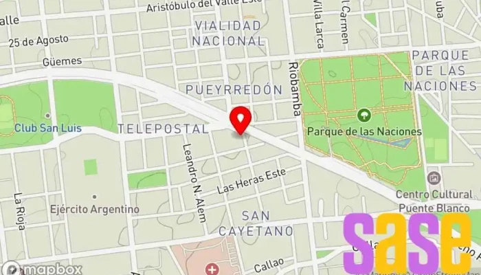 mapa de Radio Club San Luis Asociación u organización, Emisora de radio en San Luis