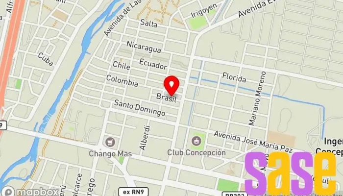 mapa de RADIO EL PALOMAR - 87,500 MHz. EST Emisora de radio en Banda del Río Salí