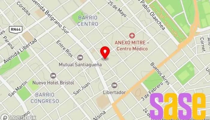 mapa de Radio Exclusiva FM 103.7 Emisora de radio en Santiago del Estero