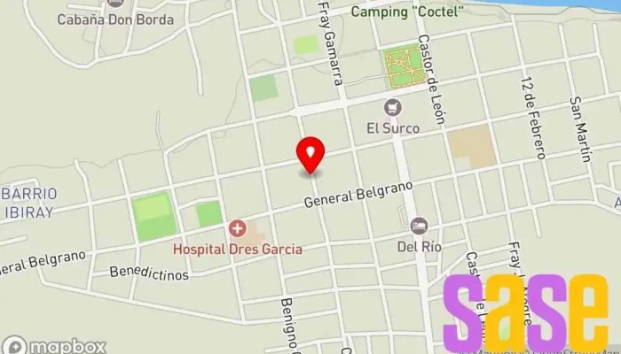 mapa de Radio FM FE de juam Simón Ayala e Hijos Emisora de radio en W3414 Itatí