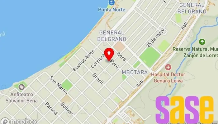 mapa de Radio Ituzaingo Emisora de radio en Ituzaingó