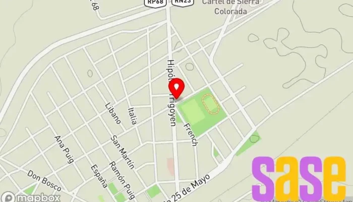 mapa de Radio Provincial Emisora de radio en R8534 Sierra Colorada