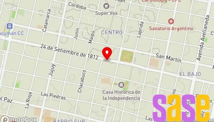 mapa de Radio Sensaciones 107 5 Emisora de radio en San Miguel de Tucumán